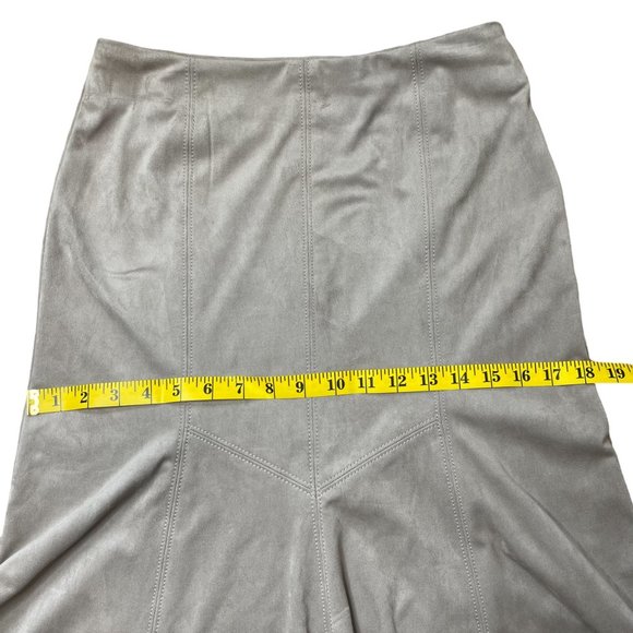 Conrad C Womens Skirt Size 4 Camel Beige Suede Trumpet Stretch - Picture 9 of 11